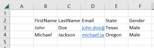 result of copy paste range of values on excel