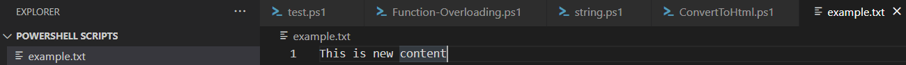 example file contains new content