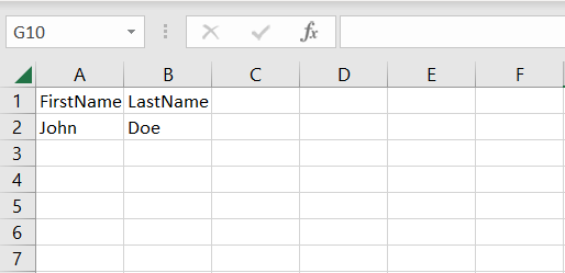 excel file