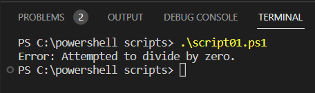handle exception error