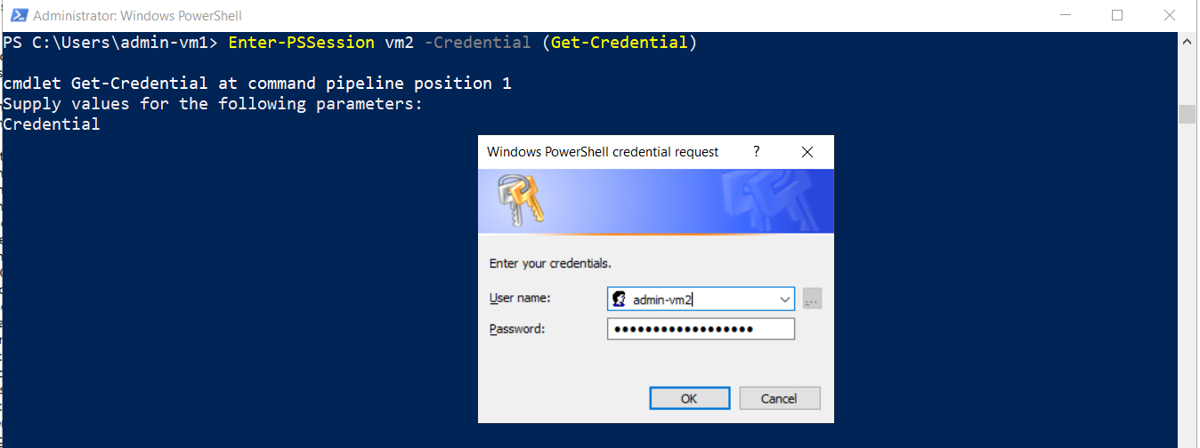connect to remote computer using enter-pssession