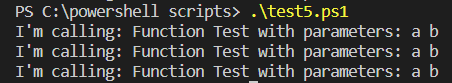 The Output of Passing a Function with Parameters Script