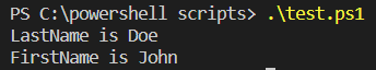 Output from Return Values Using HashTable example