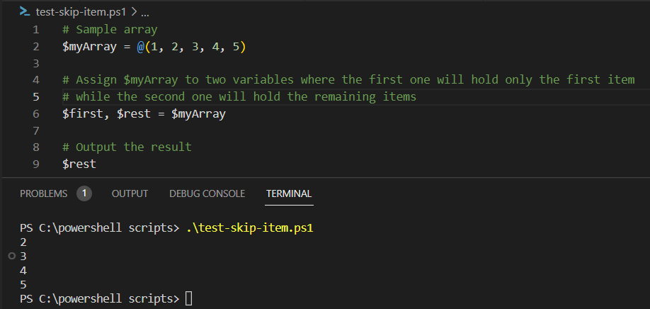 using powershell ability to assign multiple variables